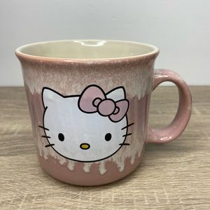 Hello Kitty Pink Watercolor Face Large 20oz Ceramic Mug  NEW